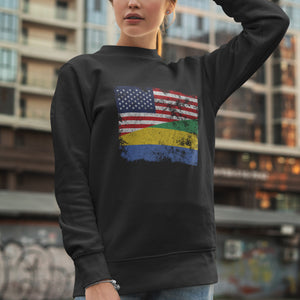Gabon USA Flag Sweatshirt