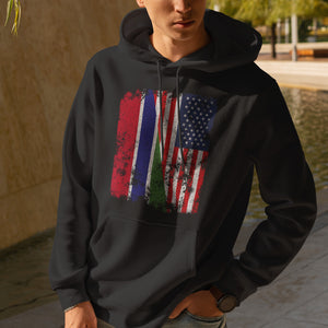 Gambia USA Flag Hoodie