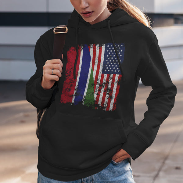 Gambia USA Flag Hoodie