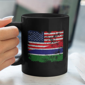 Gambia USA Flag Mug