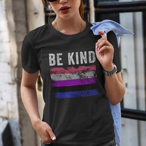 Be Kind Genderfluid Flag - LGBT+ T-Shirt