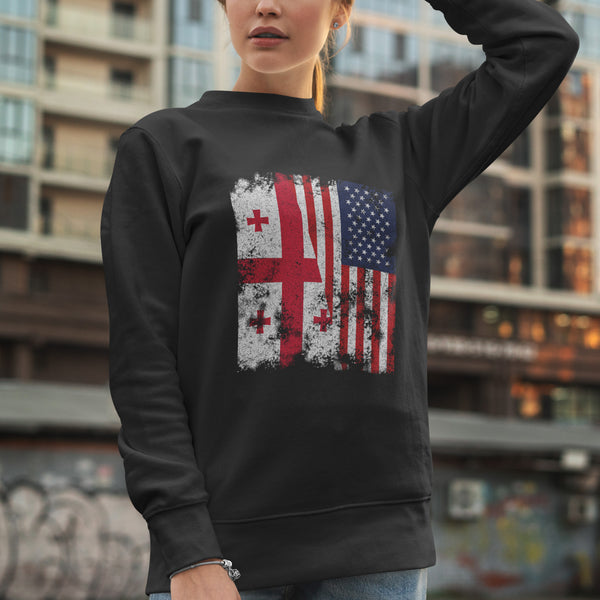 Georgia USA Flag - Half American Sweatshirt