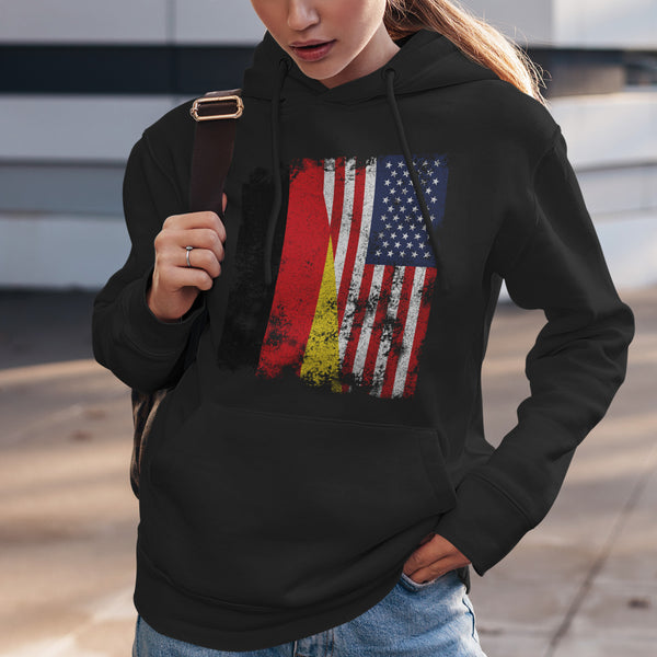 Germany USA Flag - Half American Hoodie