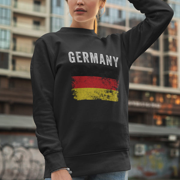 Germany Flag Distressed - German Flag Sweatshirt
