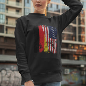 Germany USA Flag - Half American Sweatshirt