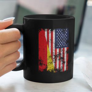 Germany USA Flag - Half American Mug