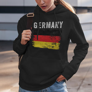 Germany Flag Distressed - German Flag Hoodie