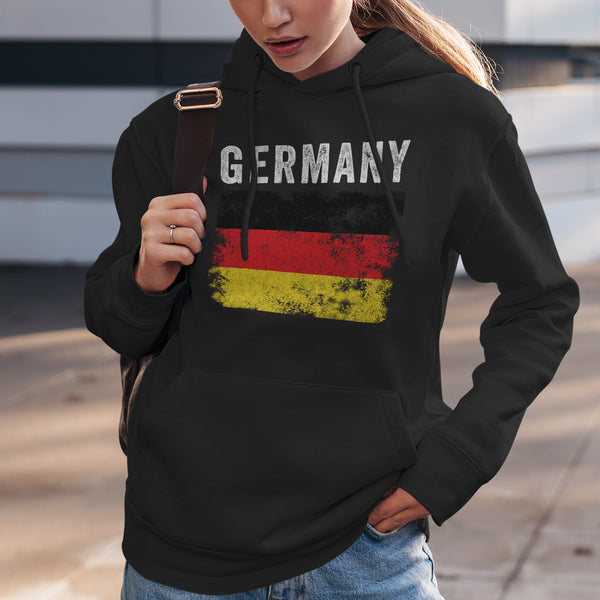 Germany Flag Distressed - German Flag Hoodie
