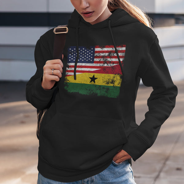 Ghana USA Flag Hoodie