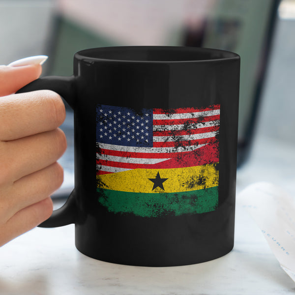 Ghana USA Flag Mug