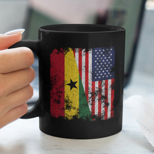 Ghana USA Flag - Half American Mug