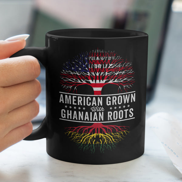 American Grown Ghanaian Roots Flag Mug