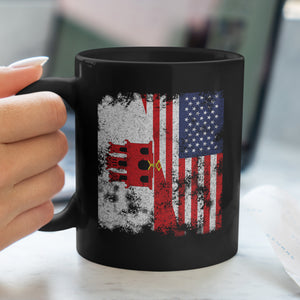 Gibraltar USA Flag - Half American Mug