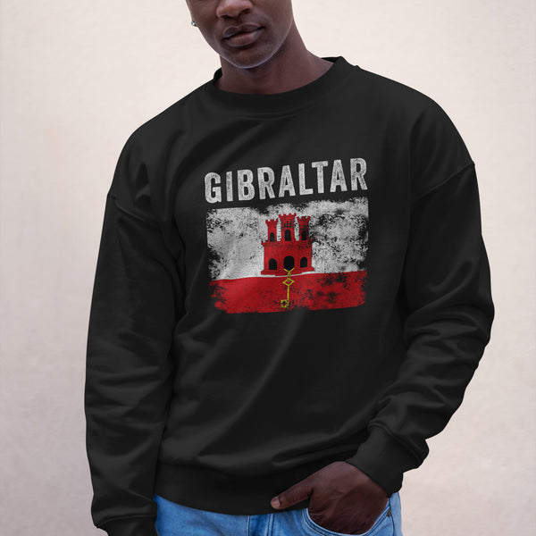 Gibraltar Flag Vintage Gibraltarian Flag Sweatshirt