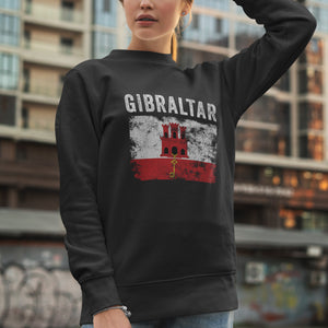 Gibraltar Flag Vintage Gibraltarian Flag Sweatshirt