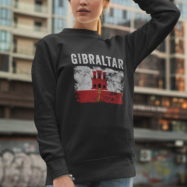 Gibraltar Flag Vintage Gibraltarian Flag Sweatshirt