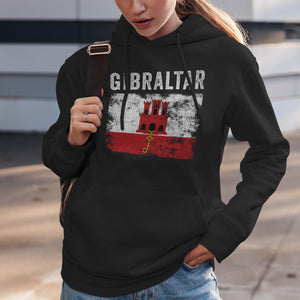 Gibraltar Flag Vintage Gibraltarian Flag Hoodie