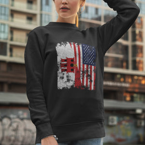 Gibraltar USA Flag - Half American Sweatshirt