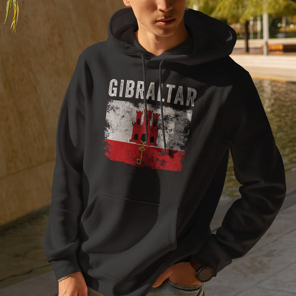Gibraltar Flag Vintage Gibraltarian Flag Hoodie