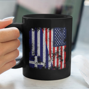 Greece USA Flag - Half American Mug