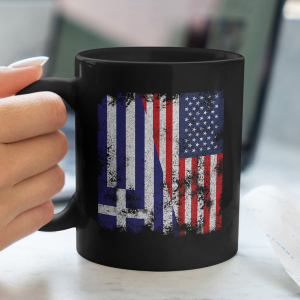 Greece USA Flag - Half American Mug