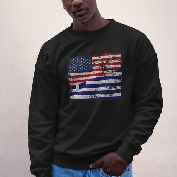 Greece USA Flag Sweatshirt