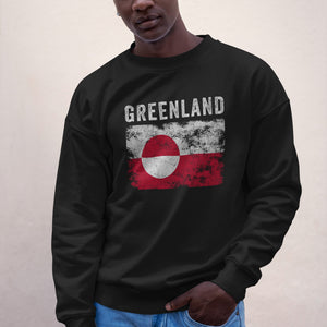 Greenland Flag Vintage Greenlander Flag Sweatshirt
