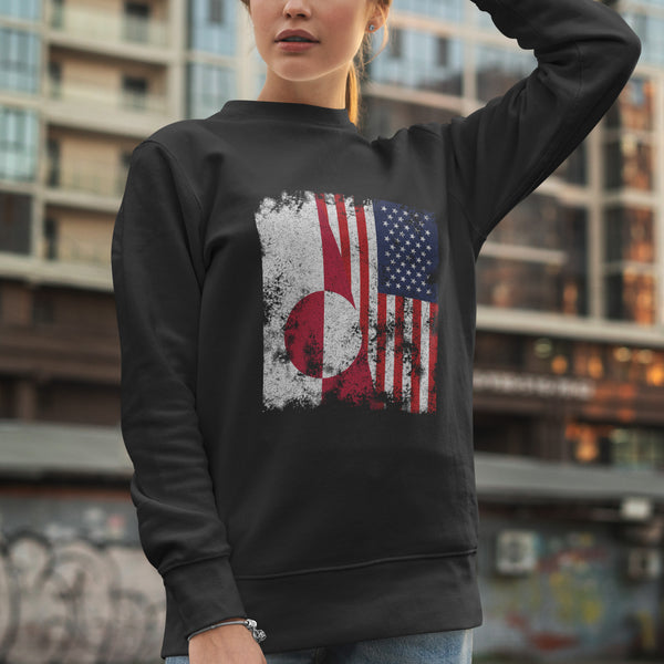 Greenland USA Flag - Half American Sweatshirt