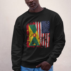 Grenada USA Flag - Half American Sweatshirt