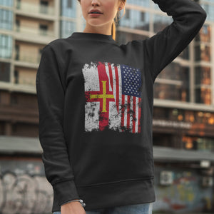 Guernsey USA Flag - Half American Sweatshirt