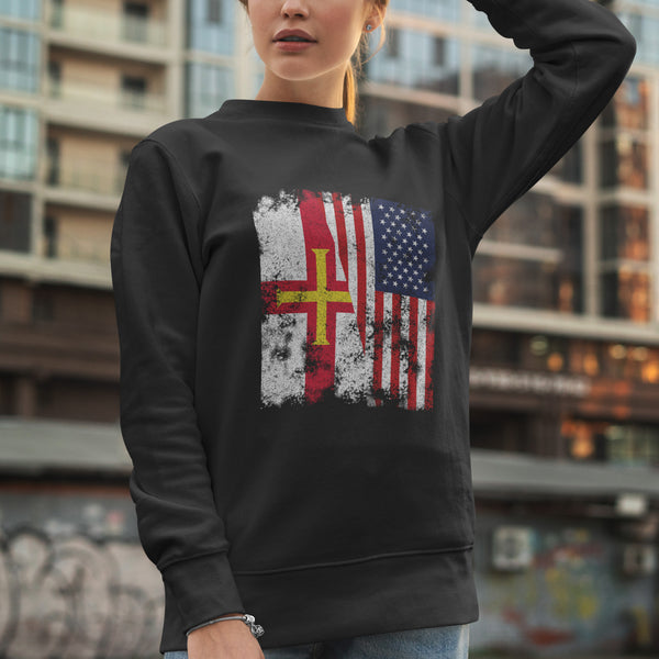 Guernsey USA Flag - Half American Sweatshirt