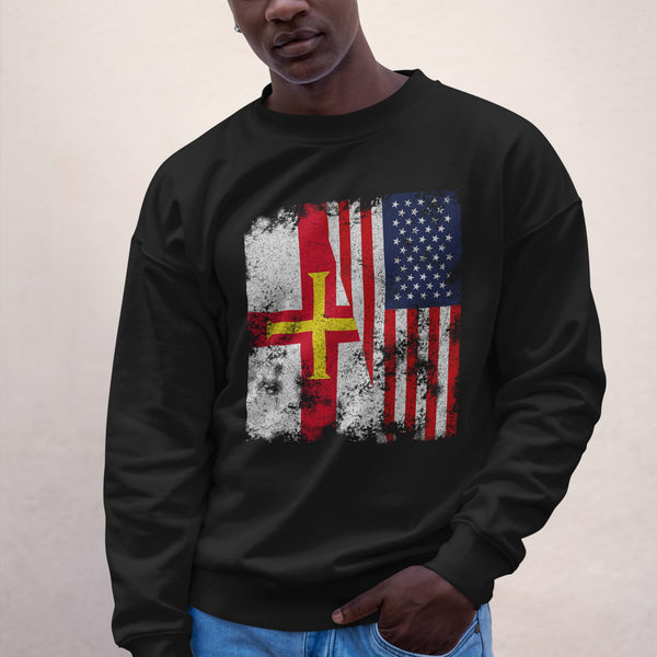Guernsey USA Flag - Half American Sweatshirt