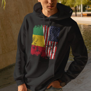 Guinea USA Flag - Half American Hoodie