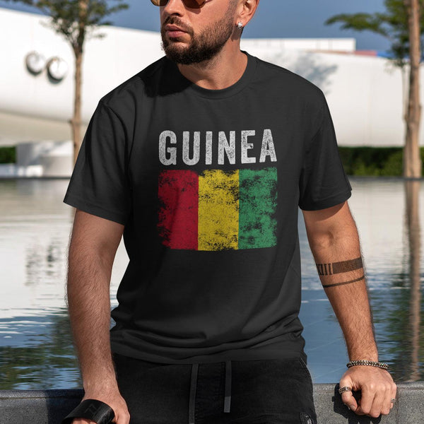 Guinea Flag Distressed - Guinean Flag T-Shirt