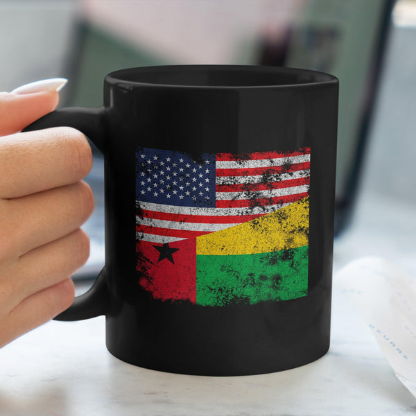 Guinea Bissau USA Flag Mug