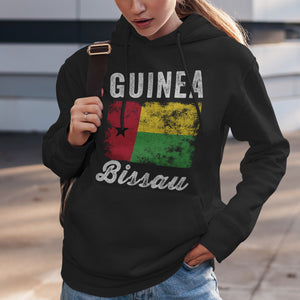 Guinea Bissau Flag Distressed Hoodie