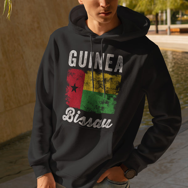 Guinea Bissau Flag Distressed Hoodie