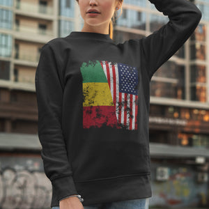 Guinea USA Flag - Half American Sweatshirt