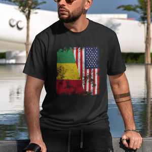 Guinea USA Flag - Half American T-Shirt
