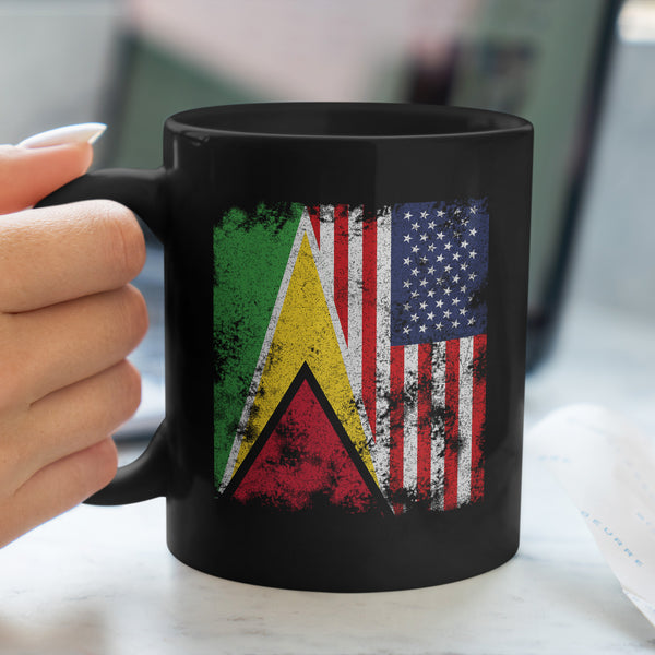 Guyana USA Flag - Half American Mug