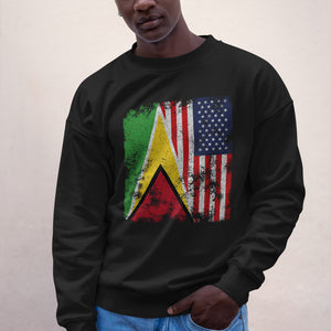 Guyana USA Flag - Half American Sweatshirt