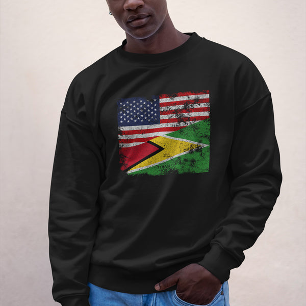Guyana USA Flag Sweatshirt