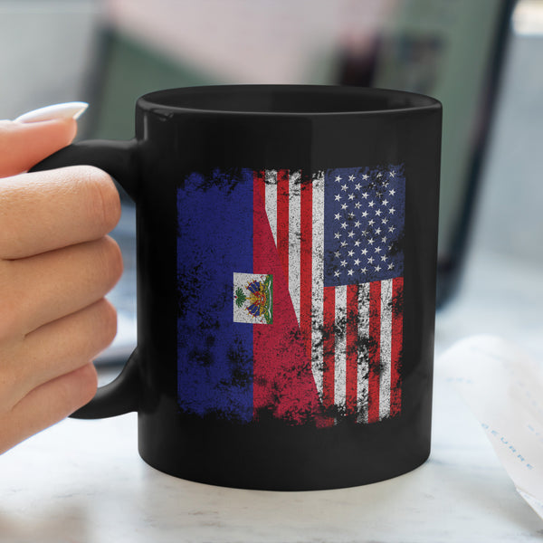 Haiti USA Flag - Half American Mug