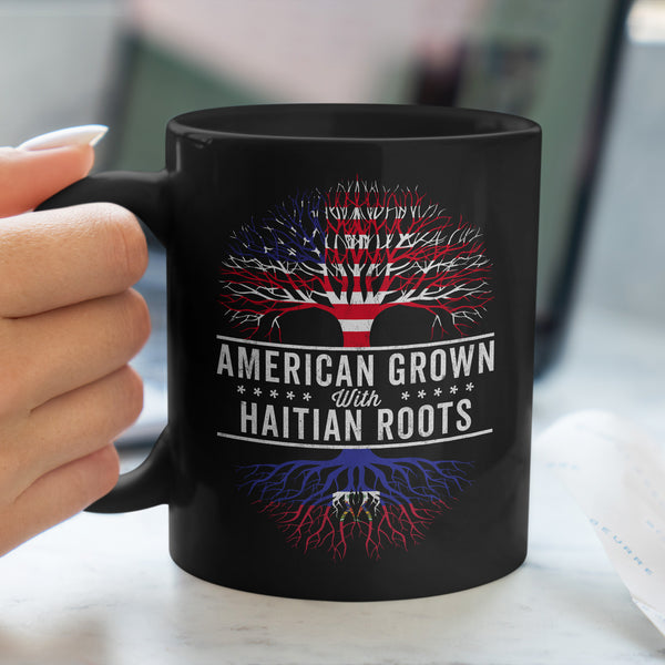 American Grown Haitian Roots Flag Mug
