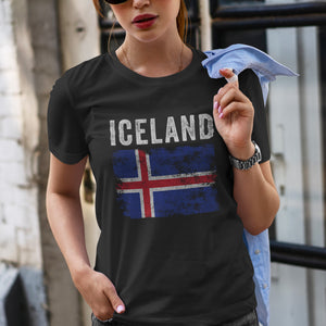 Iceland Flag Distressed - Icelandic Flag T-Shirt