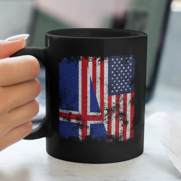 Iceland USA Flag - Half American Mug