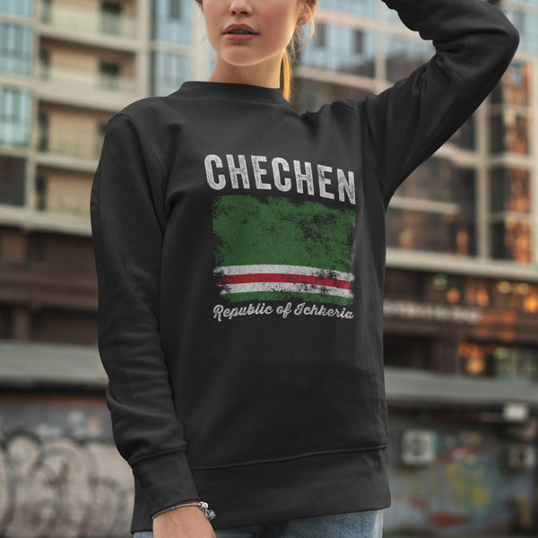 Ichkeria Flag Distressed - Caucasian Flag Sweatshirt