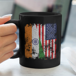 India USA Flag - Half American Mug