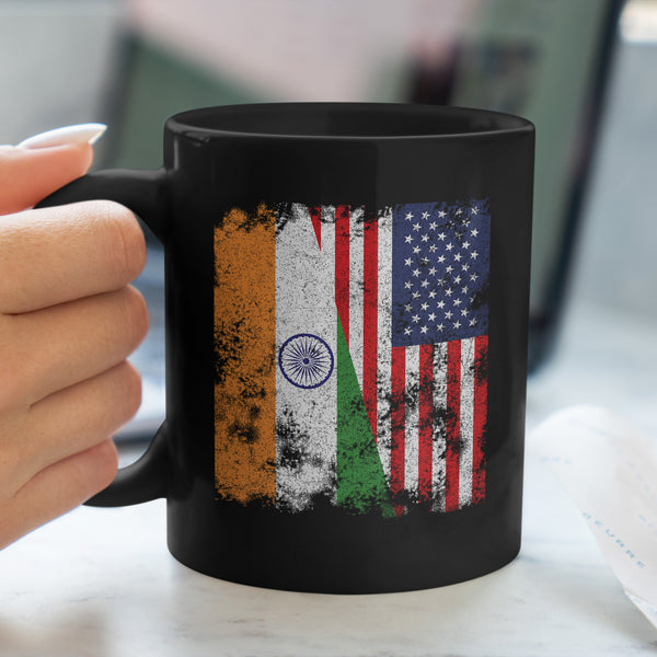 India USA Flag - Half American Mug