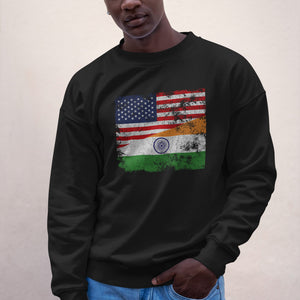 India USA Flag Sweatshirt